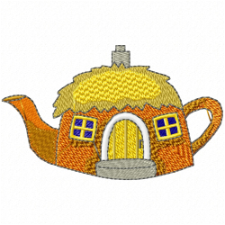 Teapots Embroidery Design 2 Teapots Embroidery Design 2